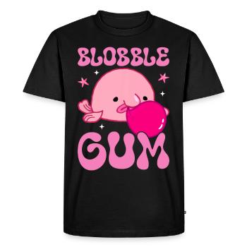 Drôle Blobfish Bubble Gum Créature De La Mer - T-shirt Premium bio Homme - noir - Devant - Nico (187cm)