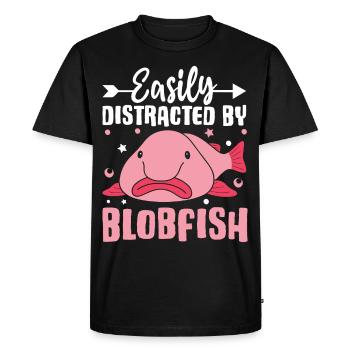Drôle de créature marine - T-shirt Premium bio Homme - noir - Devant - Nico (187cm)