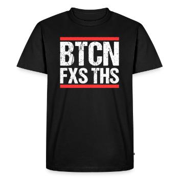 Bitcoin résout ce problème - T-shirt Premium bio Homme - noir - Devant - Nico (187cm)