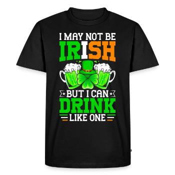 Fête de la Saint-Patrick - T-shirt Premium bio Homme - noir - Devant - Nico (187cm)