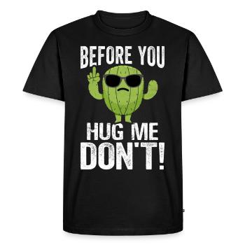 Funny Succulent Cactus - Men's Premium Organic T-Shirt - black - Front - Nico (187cm)