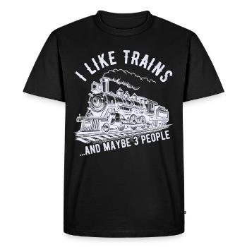 Train Locomotive Railway Train Driver Train Driver - Men's Premium Organic T-Shirt - black - Front - Nico (187cm)