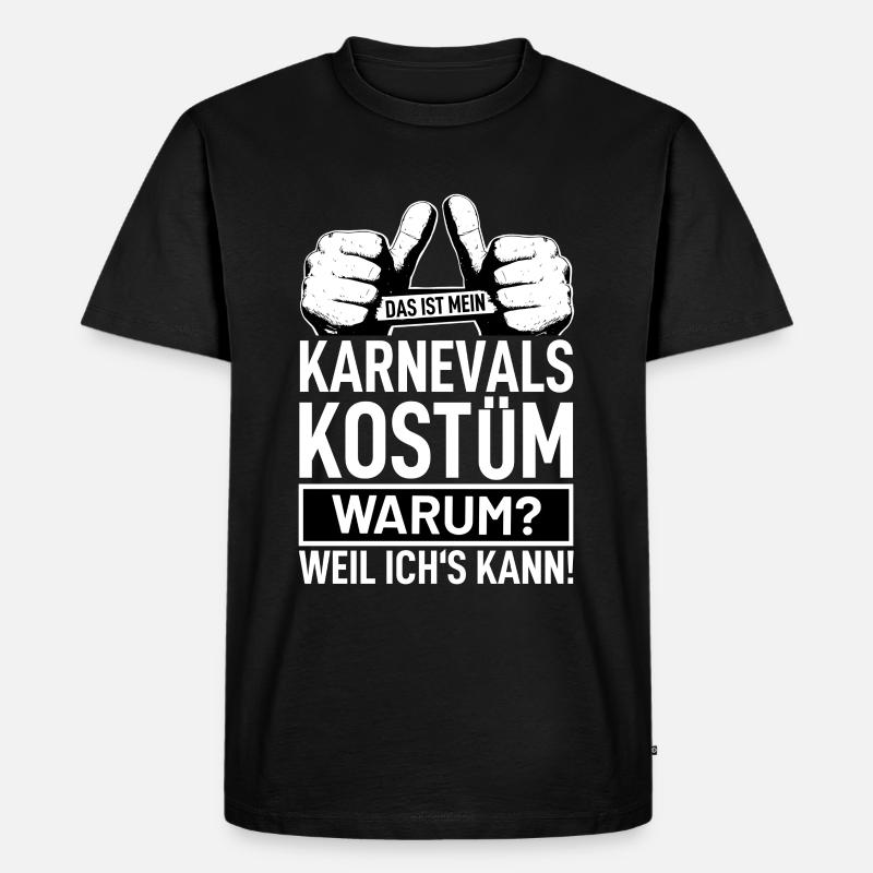 Karneval - Männer Premium Bio T-Shirt - Schwarz