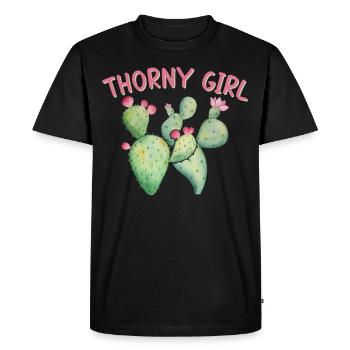 Jardinage de plantes succulentes de cactus drôles - T-shirt Premium bio Homme - noir - Devant - Nico (187cm)