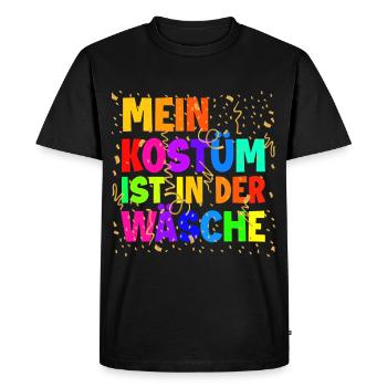 Mein Kostüm ist in der Wäsche - Männer Premium Bio T-Shirt - Schwarz - Vorne - Nico (187cm)