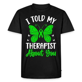 Therapy to sensitize to mental health - Men's Premium Organic T-Shirt - black - Front - Nico (187cm)