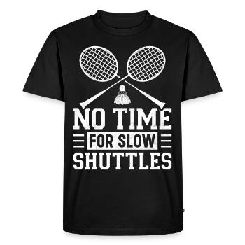 Joueurs de badminton Badminton - T-shirt Premium bio Homme - noir - Devant - Nico (187cm)
