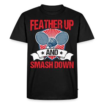 Badminton Players Badminton - Men's Premium Organic T-Shirt - black - Front - Nico (187cm)