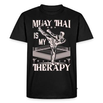 Muay Thai Boxing, Thai Boxer, Thai Boxing - Men's Premium Organic T-Shirt - black - Front - Nico (187cm)