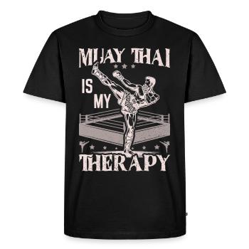 Muay Thai Boxing, Thai Boxer, Thai Boxing - Men's Premium Organic T-Shirt - black - Front - Nico (187cm)