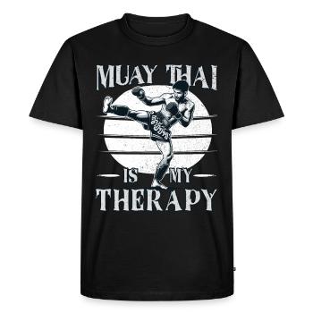 Muay Thai Boxing, Thai Boxer, Thai Boxing - Männer Premium Bio T-Shirt - Schwarz - Vorne - Nico (187cm)