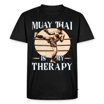 Muay Thai Boxing, Thai Boxer, Thai Boxing - Men's Premium Organic T-Shirt - black - Front - Nico (187cm)