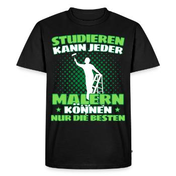 Maler Meister Spruch - Lustiges Maler Spruch - Männer Premium Bio T-Shirt - Schwarz - Vorne - Nico (187cm)