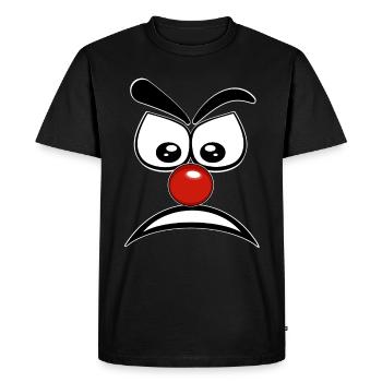 Aggressive Clown - Men's Premium Organic T-Shirt - black - Front - Nico (187cm)