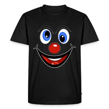 Clown - Männer Premium Bio T-Shirt - Schwarz - Vorne - Nico (187cm)