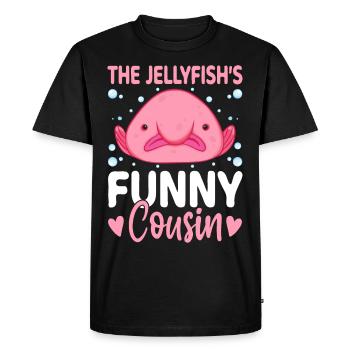 Drôle de poisson-mouche créature marine - T-shirt Premium bio Homme - noir - Devant - Nico (187cm)