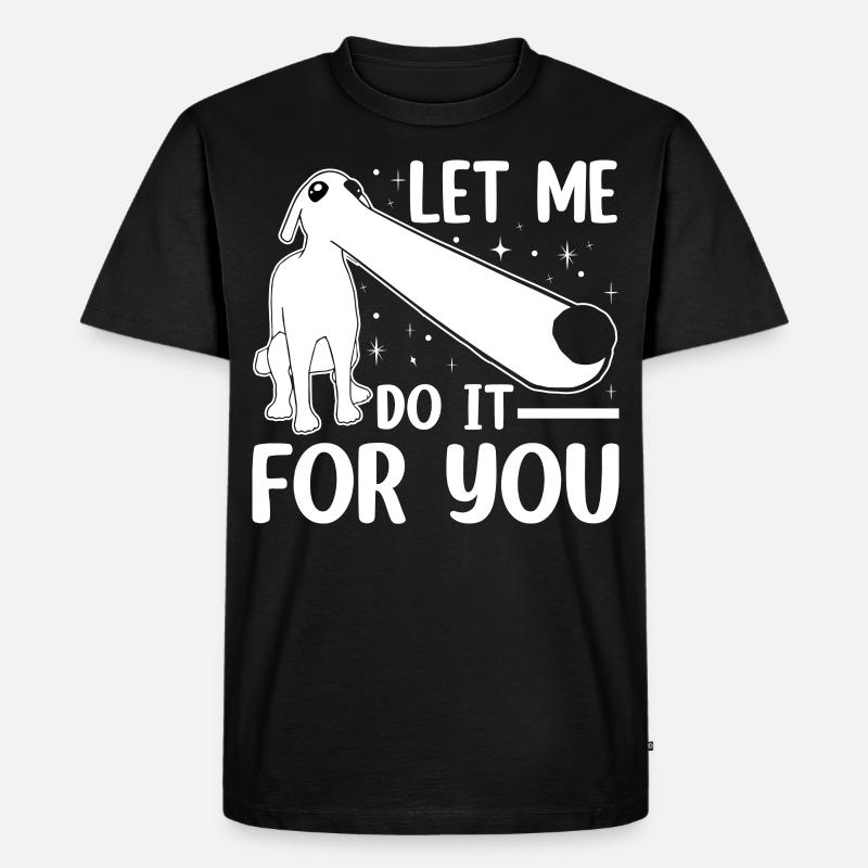 Barsoi Hund Meme - Männer Premium Bio T-Shirt - Schwarz
