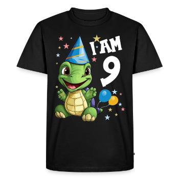 I'm 9 Turtles Turtle 9th Birthday - Men's Premium Organic T-Shirt - black - Front - Nico (187cm)