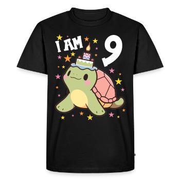 I'm 9 Turtles Turtle 9th Birthday - Men's Premium Organic T-Shirt - black - Front - Nico (187cm)