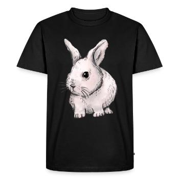 Lapin, lapin, lapin de Pâques, enfants, animaux de compagnie, bébé - T-shirt Premium bio Homme - noir - Devant - Nico (187cm)