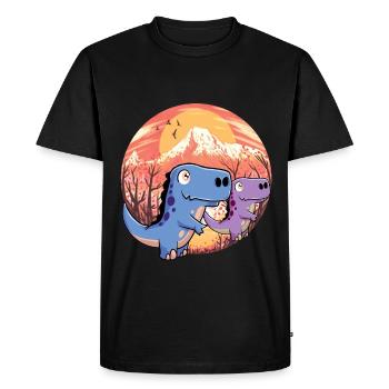 Dragon Conte De Fée Personnage Fantaisie Enfants Dinos Bébé - T-shirt Premium bio Homme - noir - Devant - Nico (187cm)