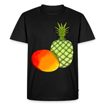 Mango, Fruit, Fruits, Pineapple, Vegetarian, Food - Men's Premium Organic T-Shirt - black - Front - Nico (187cm)