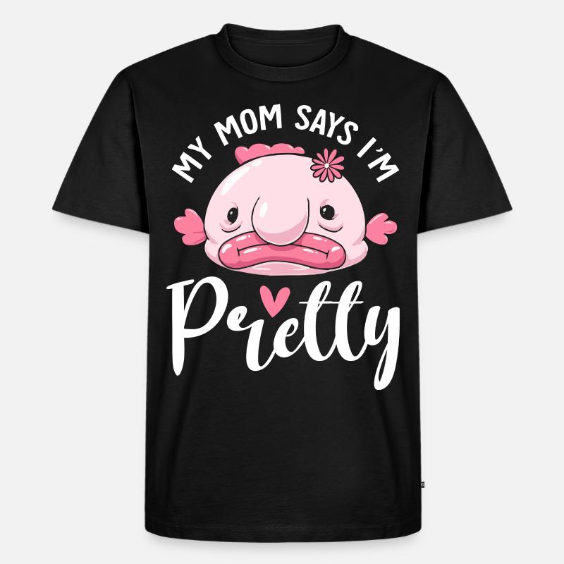 Lustiger Blobfisch Meerestier - Männer Premium Bio T-Shirt - Schwarz