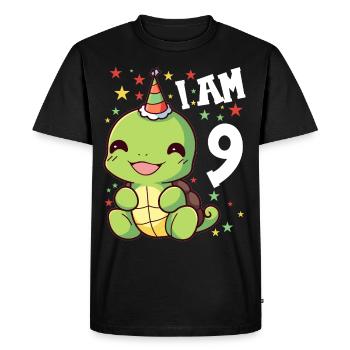 I'm 9 Turtles Turtle 9th Birthday - Men's Premium Organic T-Shirt - black - Front - Nico (187cm)
