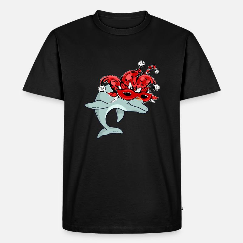 Karneval Wal - Männer Premium Bio T-Shirt - Schwarz