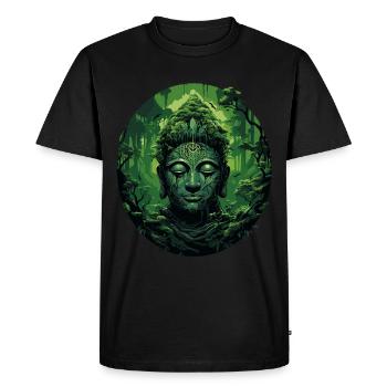 Bouddhisme Yoga Bouddhiste Zen Méditation Bouddha - T-shirt Premium bio Homme - noir - Devant - Nico (187cm)