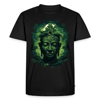 Bouddhisme Yoga Bouddhiste Zen Méditation Bouddha - T-shirt Premium bio Homme - noir - Devant - Nico (187cm)