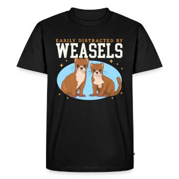 Weasel Hermännchen Dwarf Weasel Gift - Men's Premium Organic T-Shirt - black - Front - Nico (187cm)