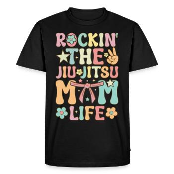 BJJ Martial Arts for Women - Men's Premium Organic T-Shirt - black - Front - Nico (187cm)