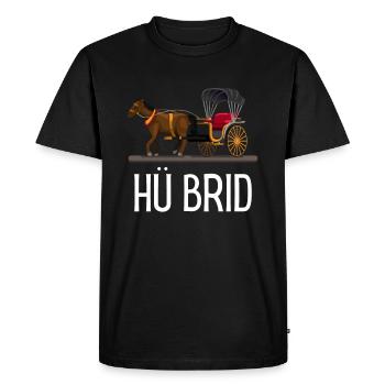 Hü Brid - Lustiges Hybrid Auto - Pferd Spruch - Männer Premium Bio T-Shirt - Schwarz - Vorne - Nico (187cm)