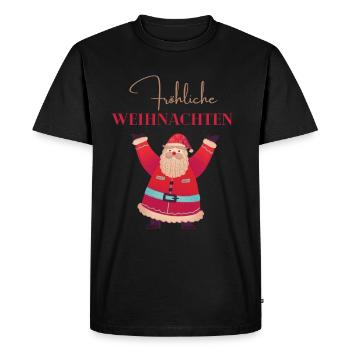 Winter Time - The Winter Snows Snowflakes - Men's Premium Organic T-Shirt - black - Front - Nico (187cm)