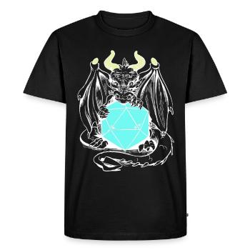 dragon, créature, créature mythique, conte de fées, personnage de conte de fées - T-shirt Premium bio Homme - noir - Devant - Nico (187cm)