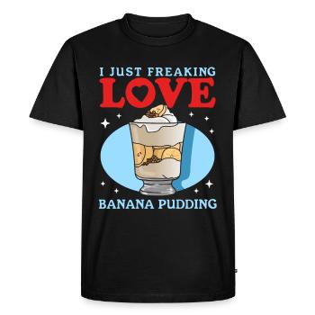 Banana Pudding Banana Pudding Gift - Men's Premium Organic T-Shirt - black - Front - Nico (187cm)