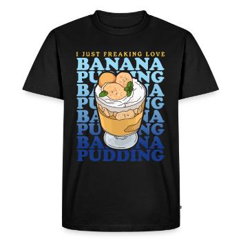 Banana Pudding Banana Pudding Gift - Men's Premium Organic T-Shirt - black - Front - Nico (187cm)