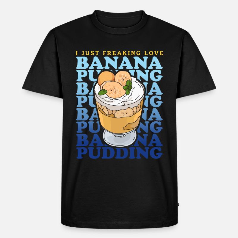 Bananenpudding Bananen-Pudding Geschenk - Männer Premium Bio T-Shirt - Schwarz