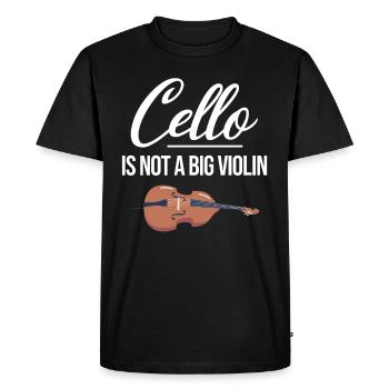 Le violoncelle n’est pas un grand violon violoncelliste drôle - T-shirt Premium bio Homme - noir - Devant - Nico (187cm)