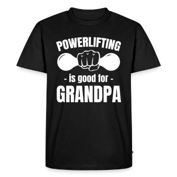 La dynamophilie est bonne pour les muscles de musculation de grand-père - T-shirt Premium bio Homme - noir - Devant - Nico (187cm)