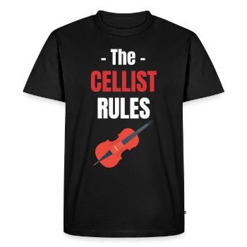 Le violoncelliste Règles de l’orchestre musical Guitariste - T-shirt Premium bio Homme - noir - Devant - Nico (187cm)