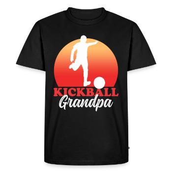 Kickball grand-père Kickballer Kickball joueur cadeau - T-shirt Premium bio Homme - noir - Devant - Nico (187cm)
