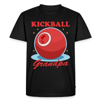 Kickball grand-père Kickball joueur Kickballer cadeau - T-shirt Premium bio Homme - noir - Devant - Nico (187cm)