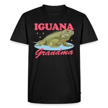Iguane grand-mère Reptile lézard Iguanes cadeau - T-shirt Premium bio Homme - noir - Devant - Nico (187cm)