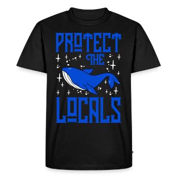 Protect the Locals - Men's Premium Organic T-Shirt - black - Front - Nico (187cm)