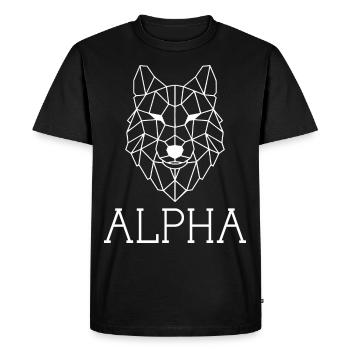 Men's Wolf - Men's Premium Organic T-Shirt - black - Front - Nico (187cm)