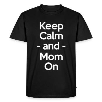 Restez calme et maman sur la parentalité amusante - T-shirt Premium bio Homme - noir - Devant - Nico (187cm)