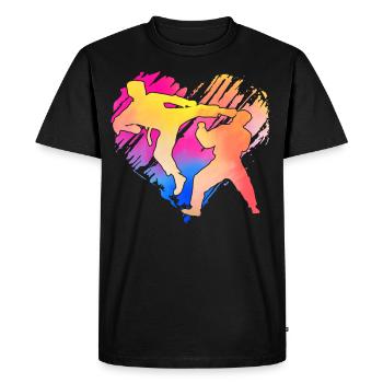 Taekwondo - Men's Premium Organic T-Shirt - black - Front - Nico (187cm)