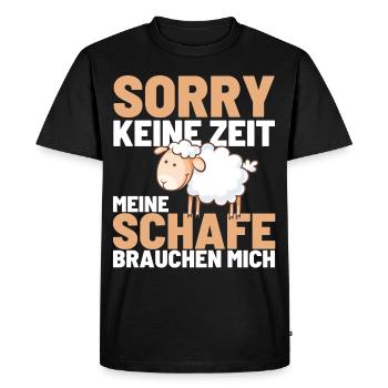 MY SHEEP NEED ME Funny Sheep Shepherd - Men's Premium Organic T-Shirt - black - Front - Nico (187cm)